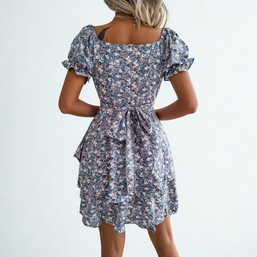Loose Hem Flower Dress